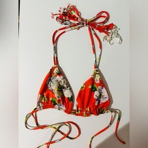 Rachel Roy Floral Bikini Top – Size L – NWOT